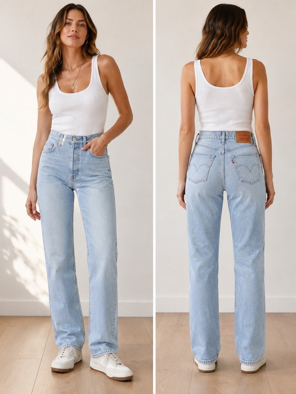 Levi’s Ribcage Straight Ankle Jean 28 X 32 Light Wash High Rise 90’s Classic NWT